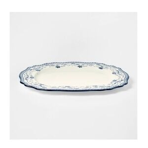 Christmas Stoneware Serve Platter Blue Pattern‎ - Threshold Studio McGee, Target
